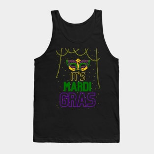 It's Mardi Gras Mask and Beads Tank Top